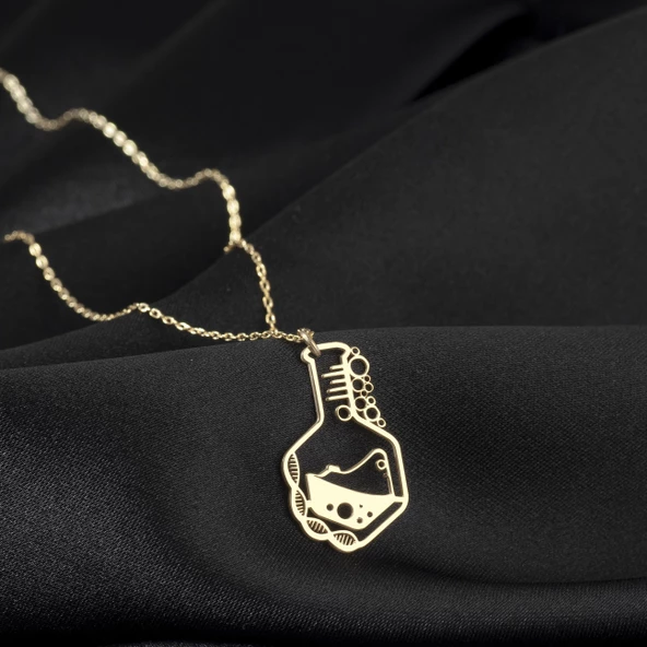 925 Ayar Gümüş Kimya Beger Glass Kolye Özel Seri - Resim 2