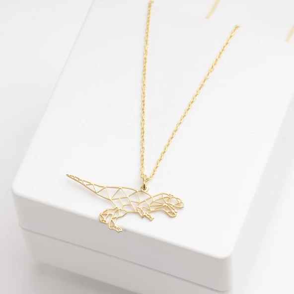 925 Ayar Gümüş Trex Kolye Özel Tasarım - Resim 3