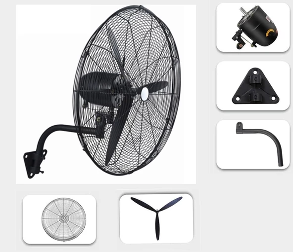 Ventus VS3010D Mega Boy 30" Vantilatör Sanayi Tipi 150W Duvar Tipi - 5