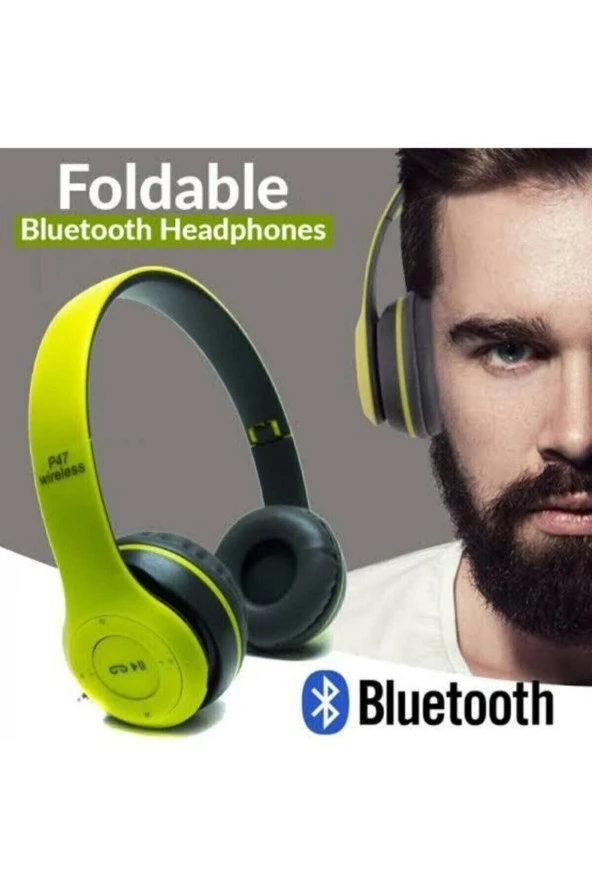 AbaTech S3 SAMSUNG -S4-S5-S6 SAMSUNG UYUMLU P47 YEŞİL BLUETOOTH KABLOSUZ KULAKLIK - Resim 3