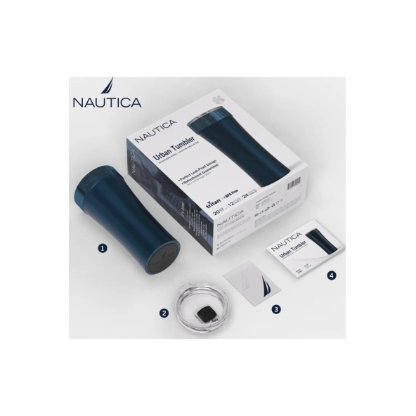 Nautica Elegant Serisi Urban Termos Paslanmaz Çelik Lacivert (590 ml) - 3