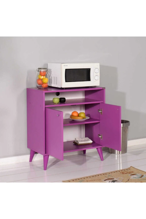 London Çok Amaçlı Dolap - Mor 73x79x42 cm (GxYxD) - 7