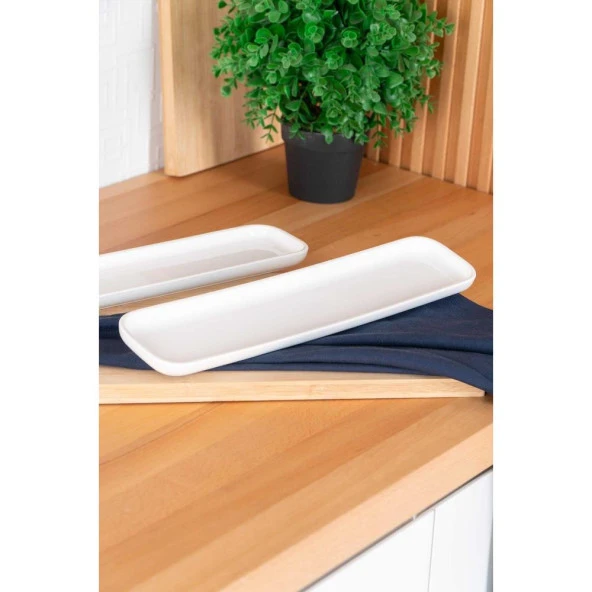 Acar Pure Royal 36 cm Dikdörtgen Kayık Tabak 6 Adet SCT-05406