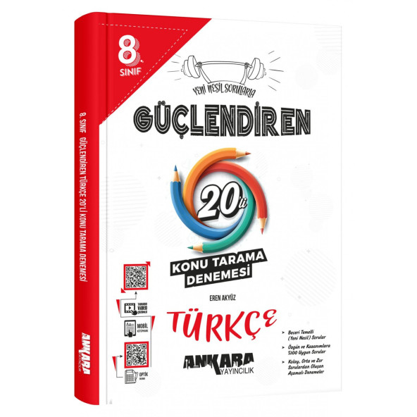 ANKARA YAY. 8.SINIF GÜÇLENDİREN TÜRKÇE 20 Lİ KONU TARAMA DENEMESİ