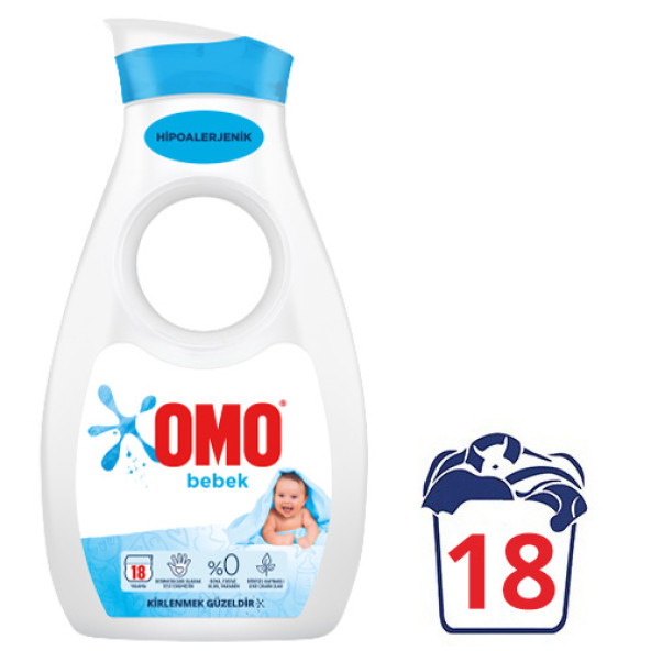 Omo Bebek Sıvı Deterjan 900ML 18 Yıkama