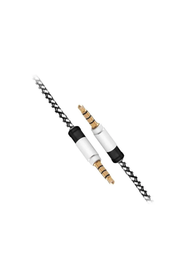 0211 Halat Tipi Aux Kablo Beyaz - 2