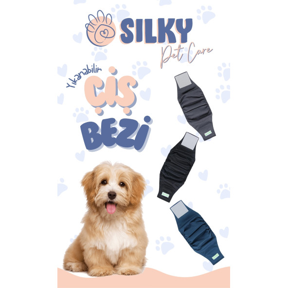 SILKY - Erkek köpek Çiş Bezi / Yıkanabilir   ( S / M / L / XL )