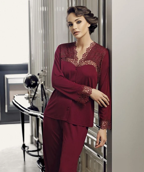 190 6'lı Takım Kısa Penye Gecelik Sabahlık Takım - 3