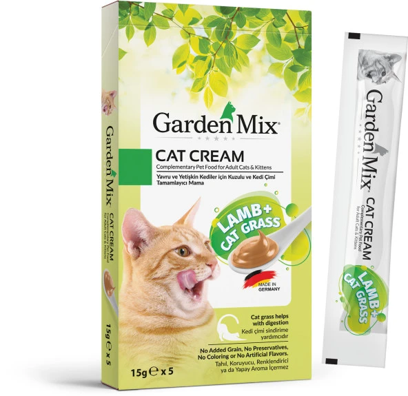 Garden Mıx Kedi Kreması Kuzu+kedi Otu 15gr*5