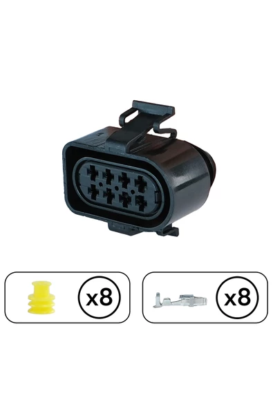 Mandallı Soket 8 Pin Kablosuz - 2