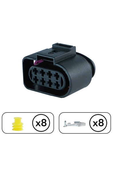 Radar Arka Lamba Soketi 8 Pin Kablosuz - Resim 2