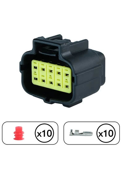 Mandallı Erkek Soket 10 Pin Kablosuz - 2