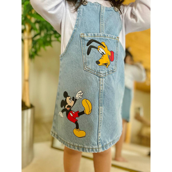 Mickey Baskılı Denim Kız Çocuk Jile - 3