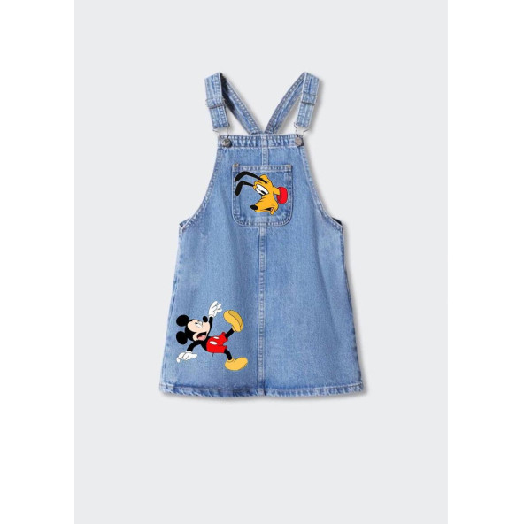 Mickey Baskılı Denim Kız Çocuk Jile - 4