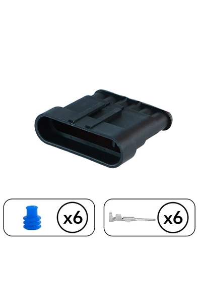 Superseal Dişi Soket 6 Pin Ksblosuz