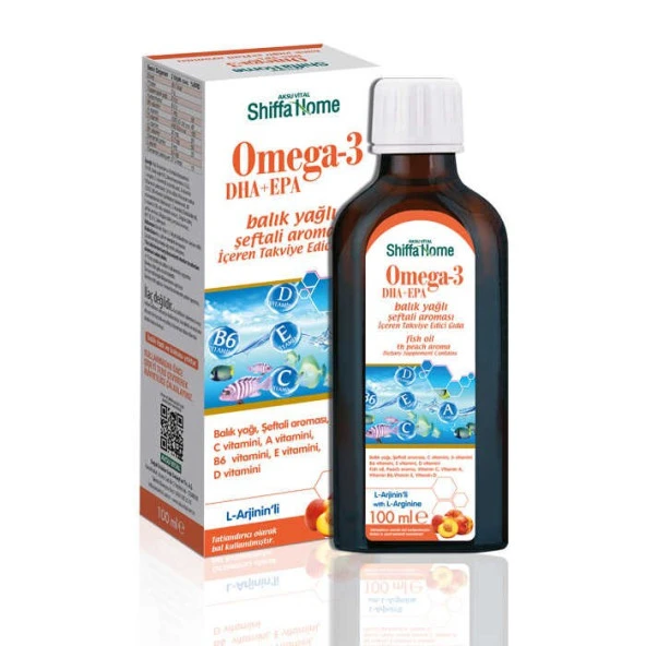 M00345 ŞEFTALİ AROMALI OMEGA-3 BALIK YAĞI 100 ML