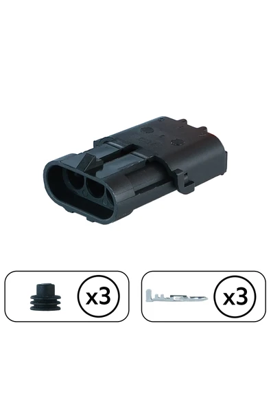 Map Sensör Soketi Dişi 3 Pin Kablosuz - Resim 2