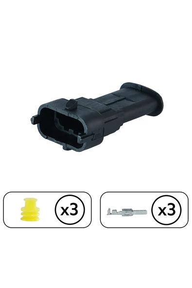 Dişi Soketi 3 Pin Kablosuz - Resim 2