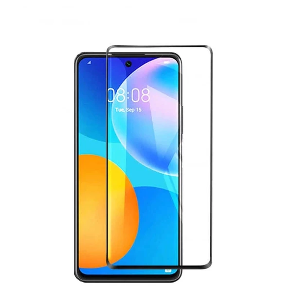 Huawei P Smart 2021 Uyumlu Kenarları Kırılmaya Dayanıklı Cam Ekran Koruyucu