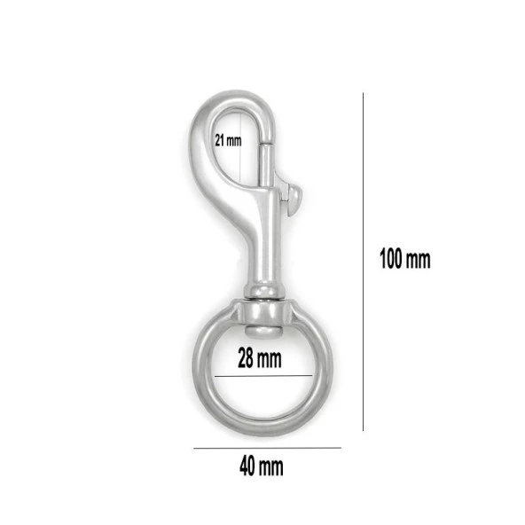 KRAKEN Tutucu Karabina Bolt Snap Swivel-Eye 28 mm M - Resim 2