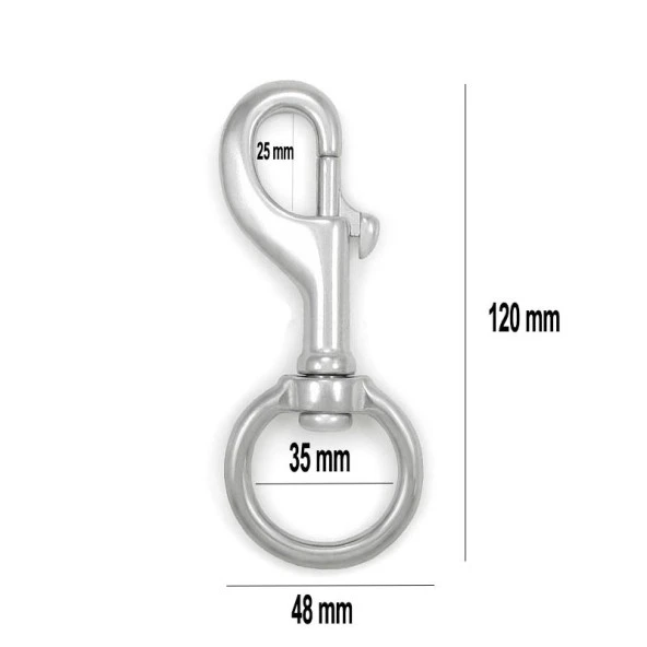 KRAKEN Tutucu Karabina Bolt Snap Swivel-Eye 35 mm XL - 2