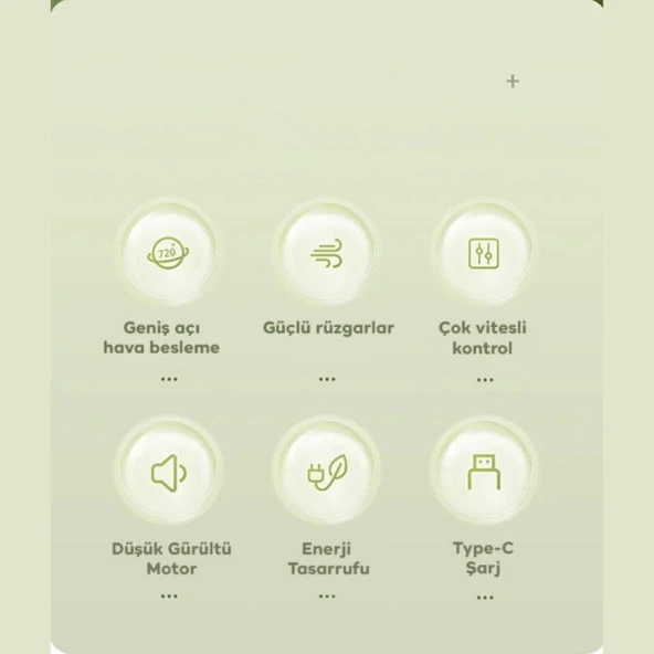 Coofbe Taşınabilir Hız Ayarlı Serenity Sessiz 1200 Mah Şarjlı Masaüstü Vantilatör Ev Ofis Vantilatör - 2