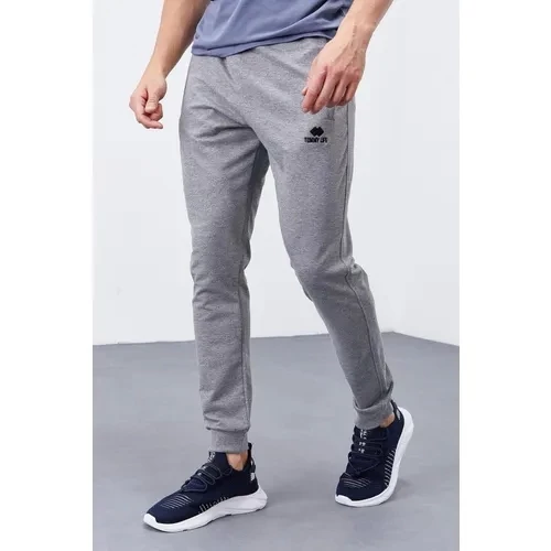 Tommy Life 84343 Cep Fermuarlı Gri Melanj Erkek Eşofman Altı-84343 - 2