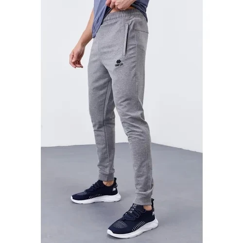 Tommy Life 84343 Cep Fermuarlı Gri Melanj Erkek Eşofman Altı-84343 - 3