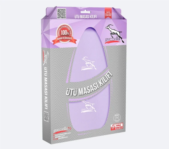 Gazella Ütü Altlığı + Ütü Masası Kılıfı Bezi 50 x 135 cm Lila - 7