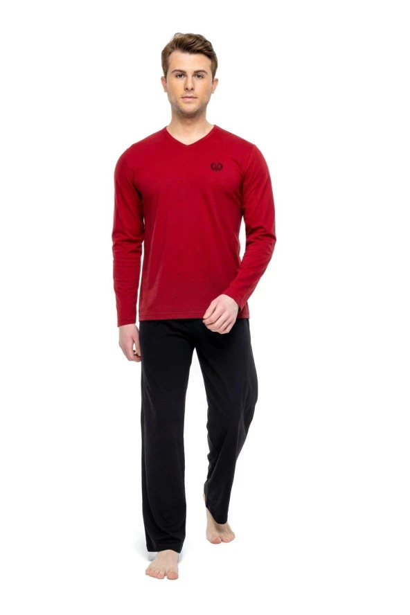 Mod Erkek Uzun Kol Pijama Takım 3893