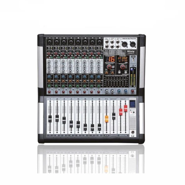 König K-8-P800FX 8 Kanal Power Mikser Anfi 2x500 Watt