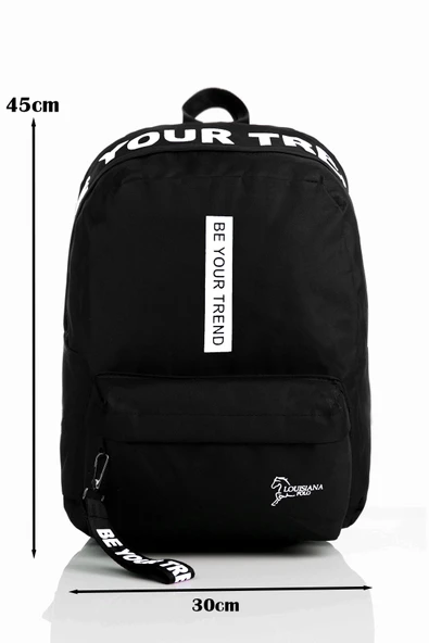 B.Y. Trend Laptop Bölmeli Okul Çantası Be Your Siyah Beyaz 1140 - 6