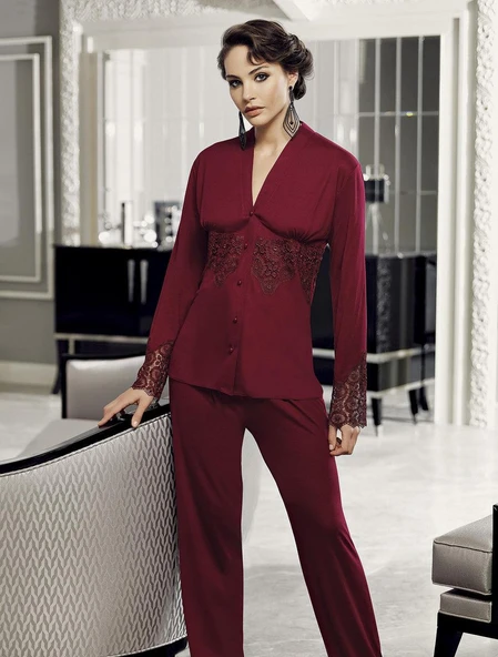 200 Kadın 6'lı Uzun Penye Gecelik Sabahlık Takım - 7