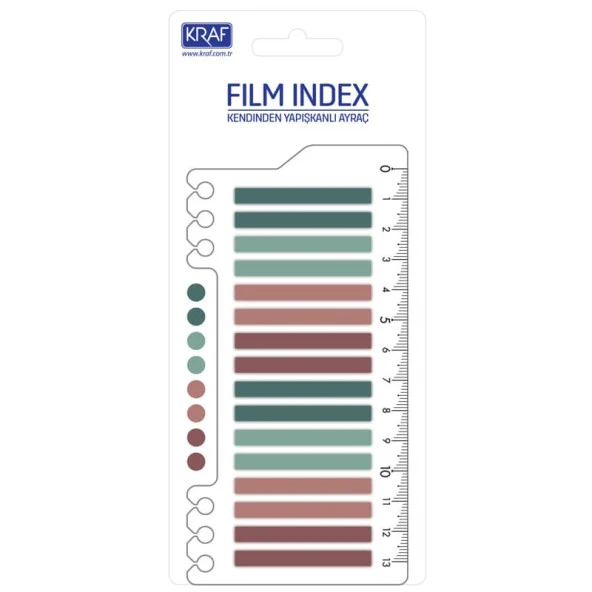 Kraf Index Film (PP) 16x20 yp 6x45 mm Cetvelli Morandi Color 16645-2