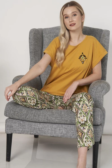 Pijadore 1636 Kadın Kısa Kollu Pijama Takımı