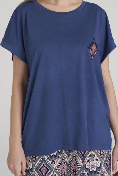 Pijadore 1636 Kadın Kısa Kollu Pijama Takımı - 8