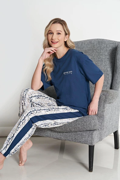 Pijadore 1682 Kadın Kısa Kollu Pijama Takım