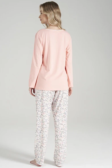 Pijadore 1652 Kadın Büyük Beden Uzun Kol Pijama Takımı - 4