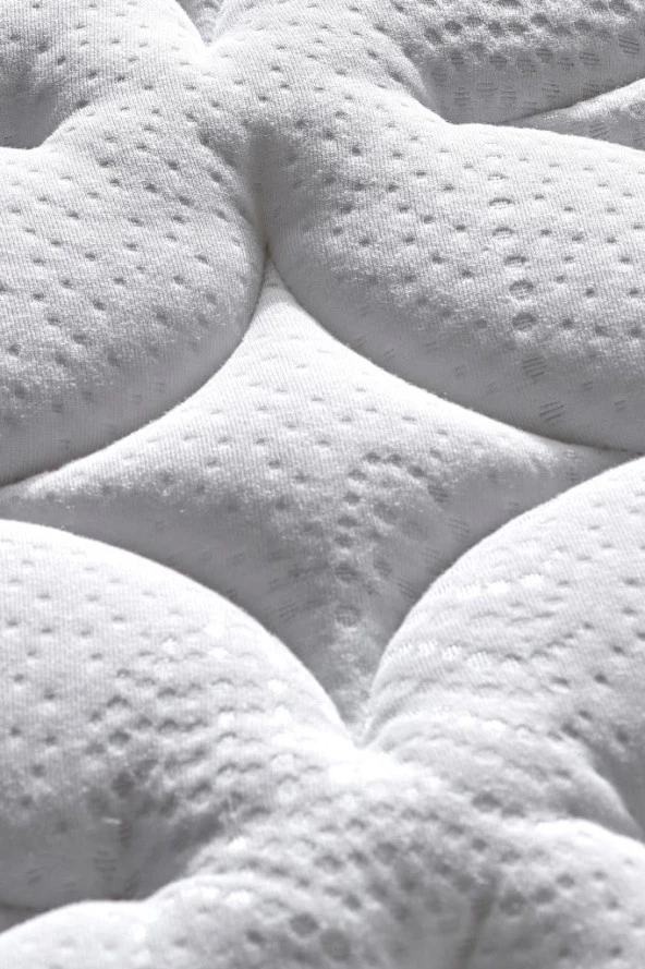 Hades Yatak 120x200 cm Tek Kişilik 30 cm Kalınlığında Paket Yaylı Lüks Yatak Orta Sert Krem Kumaş - 5