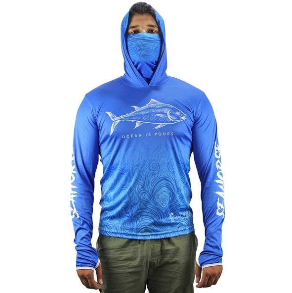 Sea Horse W.W Pro Angler Uv T-Shrt Sky B. 3XLarge - 3