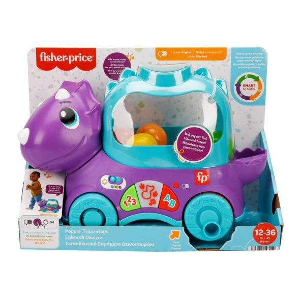 Fisher Price Sesli ve Işıklı Eğlenceli Dinozor HNR55 - 6