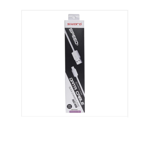 SWORD KABLO SW-AECO EKO İOS Lightning 2 METRE BEYAZ