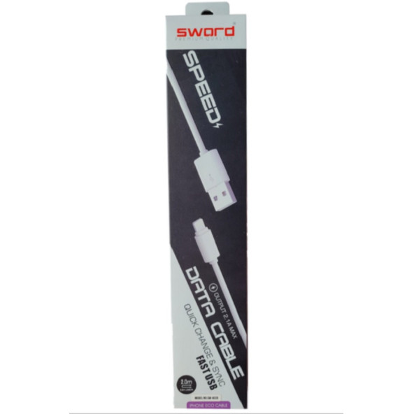 SWORD KABLO SW-AECO EKO İOS Lightning 2 METRE BEYAZ - 4