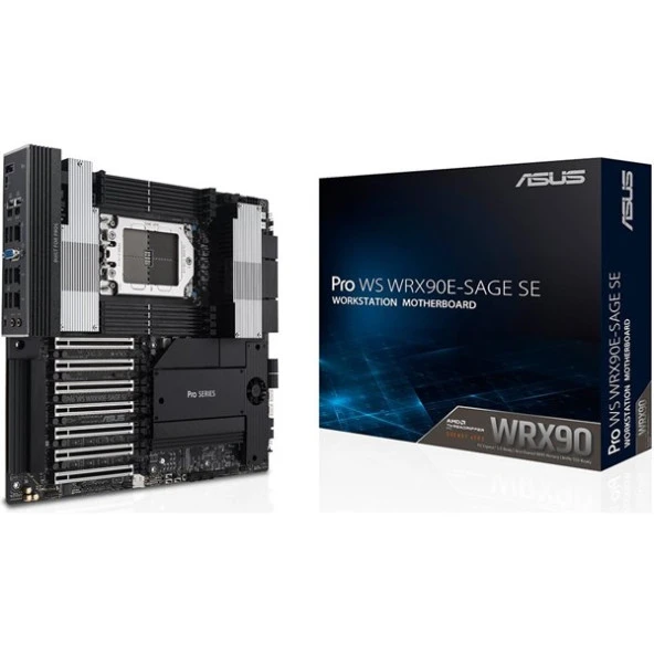 ASUS Pro WS WRX90E-SAGE SE DDR5 ECC WRX90 sTR5 (Threadripper PRO 7000 WX İşlemcilerle Uyumlu)