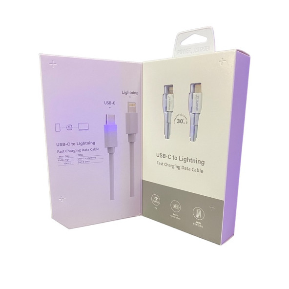 SWORD KABLO SW-LC111 USB-C-TO LIGHTNING 30W 1 METRE BEYAZ - 2