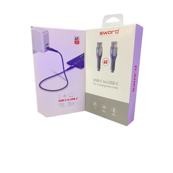 SWORD KABLO SW-LC101 USB-C-TO USB-C GRİ - 3