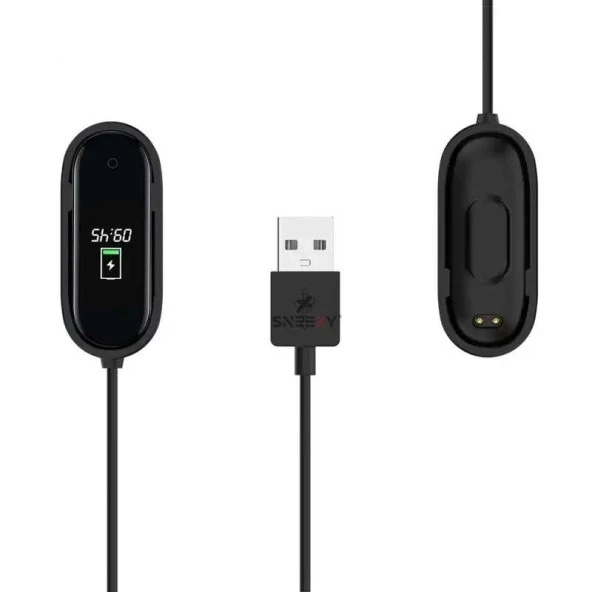 Sneezy Mi Band 4 İle Uyumlu Yedek Hızlı USB Şarj Kablosu