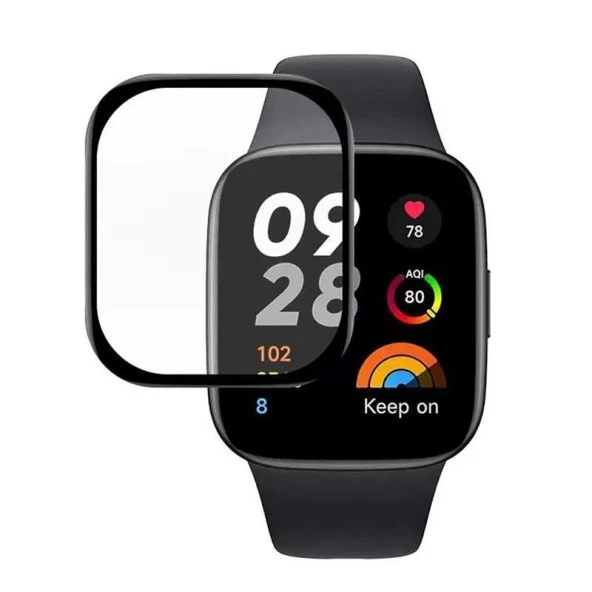 Sneezy Xiaomi Redmi Watch 3 İle Uyumlu Polymer Temperli Nano 0.5 mm Watch Ekran Koruyucu