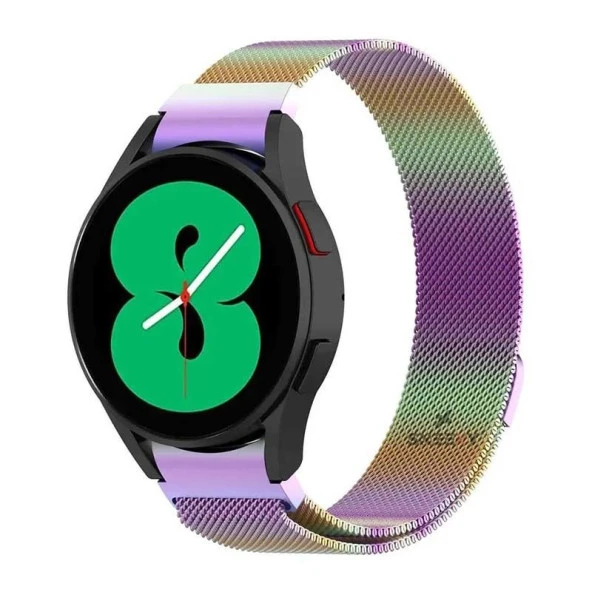 Sneezy Samsung Galaxy Watch 5 40 44 5 Pro 45mm Uyumlu Kavisli Woven Wire Metal Tasarım Kordon