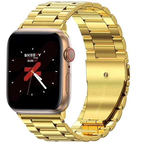 Apple Watch 38mm 40mm 41mm Watch Seri 3 4 5 6 7 Se Uyumlu Ironweft Döküm Çelik Metal Kordon